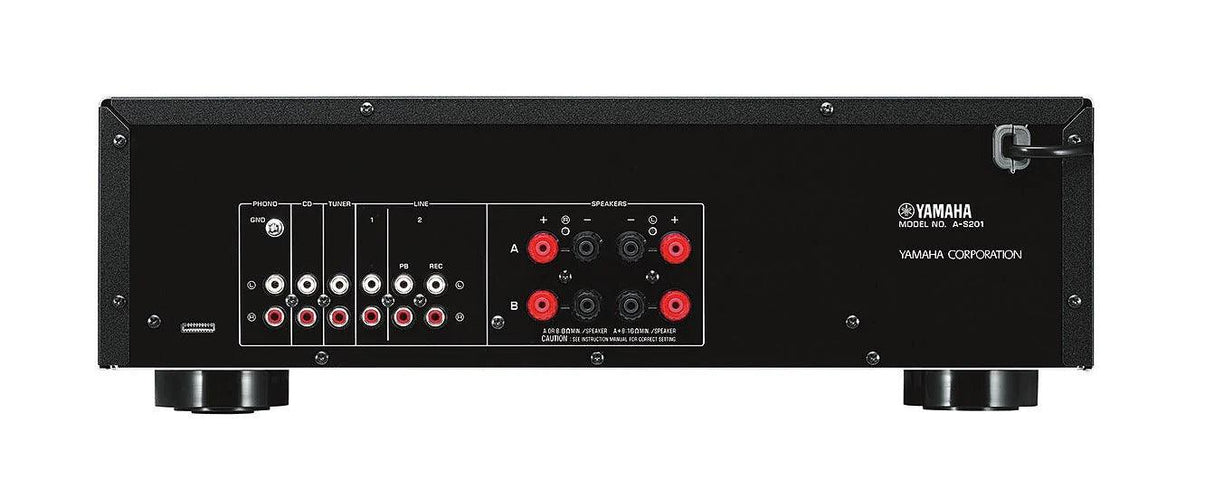 Yamaha A-S201 BL2 BLACK Amplificatore integrato 2x100W, Ingresso Phono, Pure Direct - GAR. ITALIA - TechSoundSystem.com