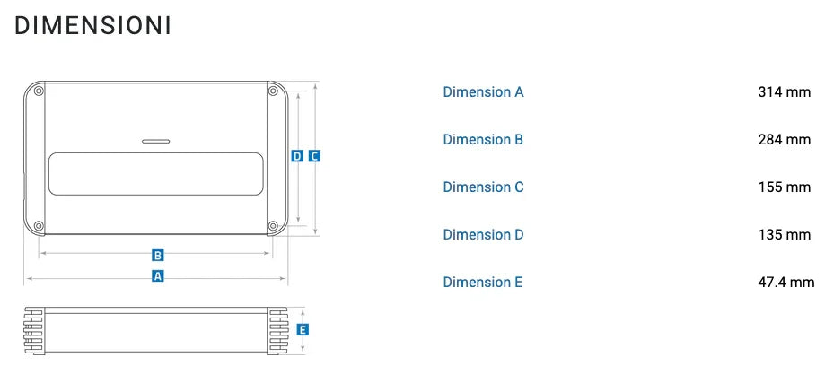 Audison SR 6.600 amplificatore per auto 6 canali classe D 2ohm 4x140W+2x185