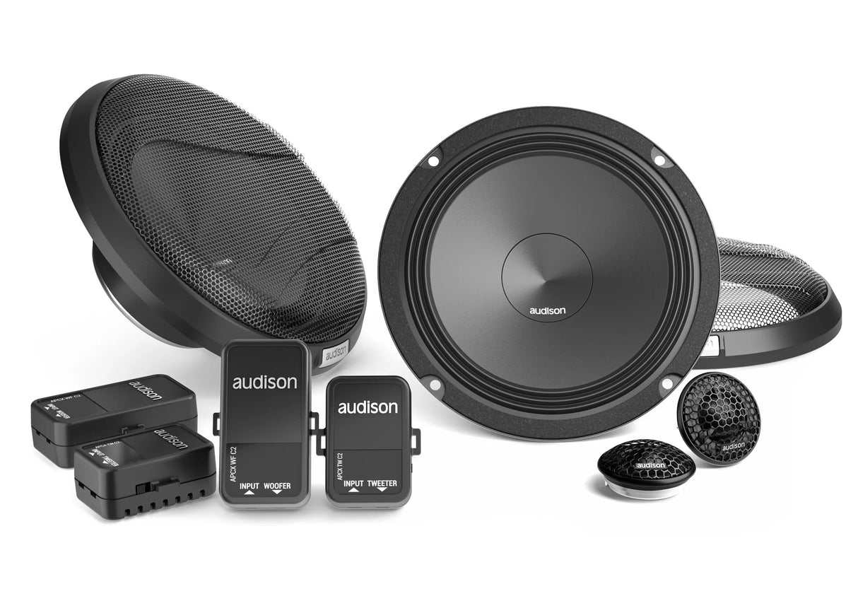 Audison APK 165 kit altoparlanti 2 vie 165mm, tweeter AP1 e crossover 2 ohm 300W
