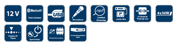 Blaupunkt Dublin 112 BT autoradio 1 Din Bluetooth MP3 USB AUX serie Heavy Duty - TechSoundSystem.com