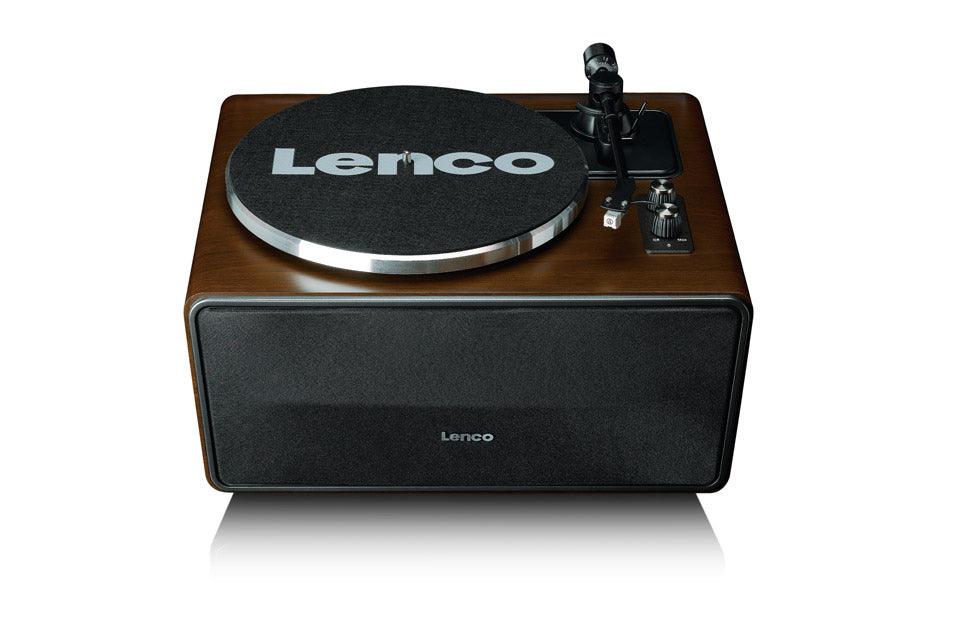 Lenco LS-470 Giradischi in legno con 4 diffusori integrati Potenza totale 70W RMS, Testina Audio-Technica - TechSoundSystem.com