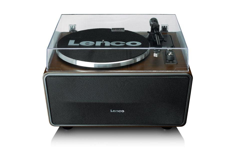 Lenco LS-470 Giradischi in legno con 4 diffusori integrati Potenza totale 70W RMS, Testina Audio-Technica - TechSoundSystem.com