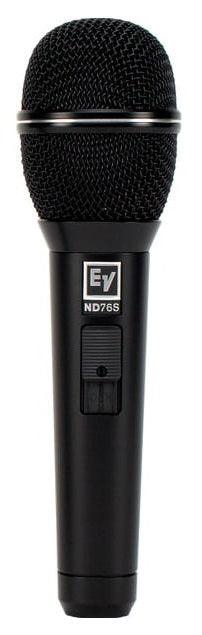 EV ELECTROVOICE ND76S MICROFONO DINAMICO CARDIOIDE CON SWITCH ON/OFF PER VOCE - TechSoundSystem.com
