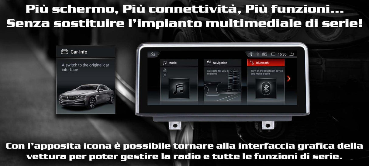 Hardstone HS BMW10-AA Autoradio per BMW Serie 1 F20 con sistema NBT 6PIN - TechSoundSystem.com