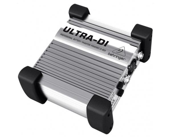 BEHRINGER DI100 DIRECT BOX ULTRA DI BOX ATTIVA A BATTERIA O ALIMENTAZIONE PHANTOM POWER +48 VOLT - TechSoundSystem.com