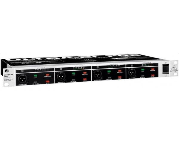 BEHRINGER DI4000-V2 DIRECT BOX ULTRA DI-BOX ATTIVA 4 CANALI UNA UNITA RACK CONVERTITORE SEGNALE JACK A XLR - TechSoundSystem.com