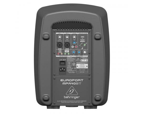 BEHRINGER MPA40-BT 40 WATT BLUETOOTH CASSA ATTIVA PORTATILE BATTERIA RICARICABILE - TechSoundSystem.com