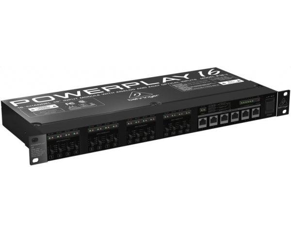 BEHRINGER P16I POWERPLAY MODULO INGRESSO 16 CANALI ANALOGICI 2X8 OTTICI/ADAT 16X P16M ETHERNET CAT5 RJ45 - TechSoundSystem.com