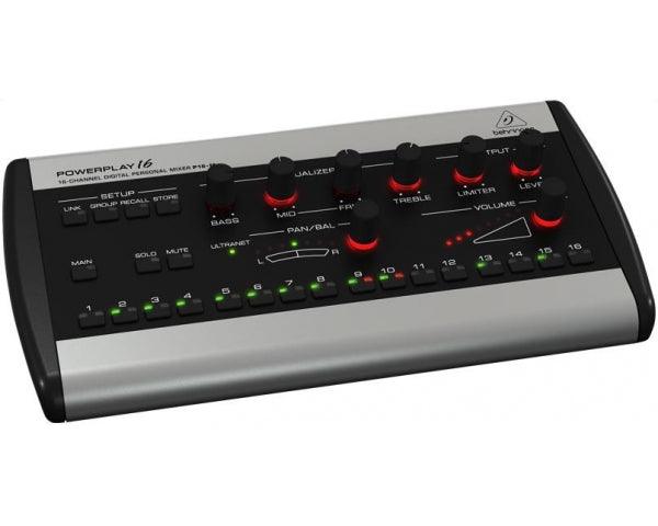 BEHRINGER P16M POWERPLAY MIXER PERSONAL MONITOR 16 CANALI DIGITALE - TechSoundSystem.com