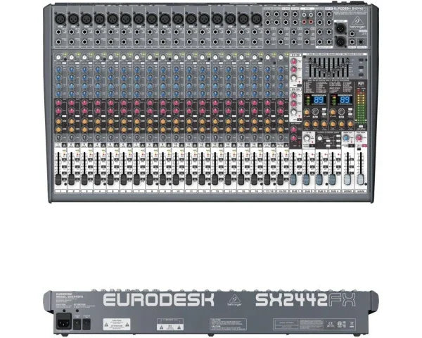 BEHRINGER SX2442FX-PRO MIXER EURODESK 24 CANALI 4 BUS DOPPIO PROCESSORE EFFETTI EX-DEMO