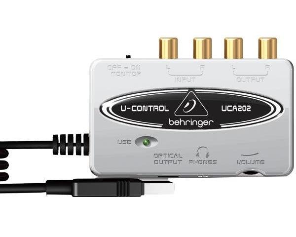 BEHRINGER UCA202 U-CONTROL INTERFACCIA AUDIO USB SILVER 48KHZ PC MAC + USCITA OTTICA S/PDIF + SOFTWARE - TechSoundSystem.com