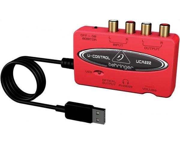 BEHRINGER UCA222 U-CONTROL INTERFACCIA AUDIO USB ROSSA 48KHZ + USCITA OTTICA S/PDIF + SOFTWARE - TechSoundSystem.com