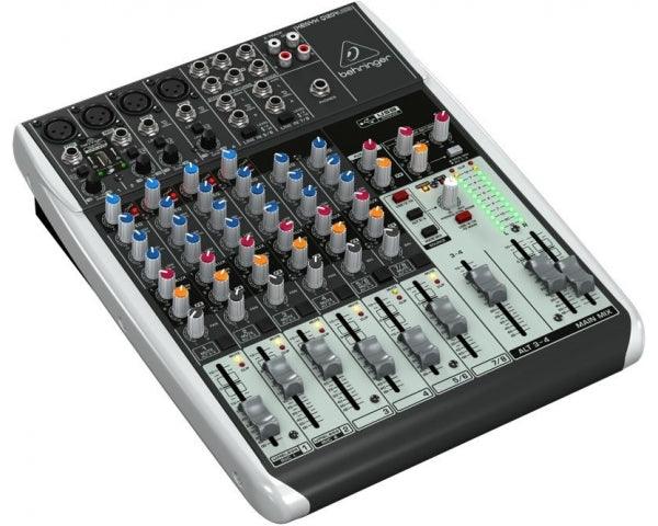 BEHRINGER XENYX Q1204-USB MIXER 12 INGRESSI 2/2 BUS 4 COMPRESSORI +48V INTERFACCIA AUDIO USB WIRELESS READY - TechSoundSystem.com