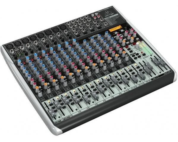 BEHRINGER XENYX QX2222-USB MIXER USB 22 INGRESSI 8 COMPRESSORI 2 BUS EFFETTI KLARK TEKNIK WIRELESS READY +48V - TechSoundSystem.com