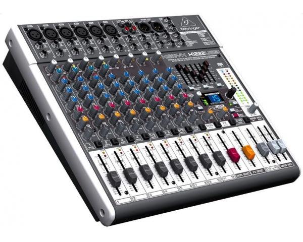 BEHRINGER XENYX X1222USB MIXER 16 INGRESSI USB EFFETTI COMPRESSORI EQUALIZZATORE 7 BANDE - TechSoundSystem.com