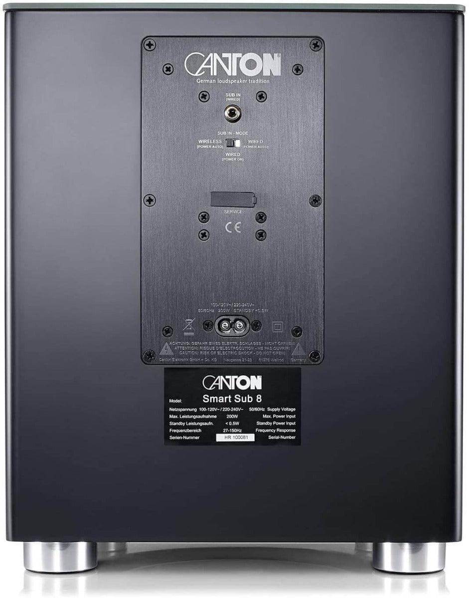 Canton SMART SUB 8 nero subwoofer wireless adatto a tutti i diffusori della serie Smart Canton - TechSoundSystem.com