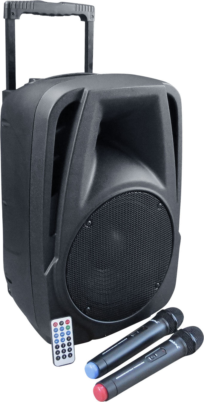 KARMA BM 882 Diffusore amplificato 10" da 100W con 2 radiomicrofoni - TechSoundSystem.com