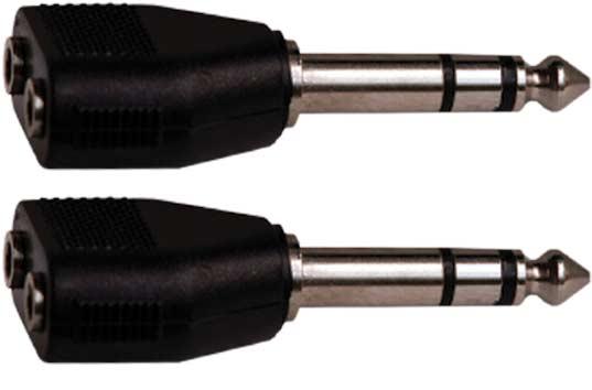 KARMA CA 8256 Coppia adattatori audio Jack 6,3mm st/ 2prese 3,5mm stereo - TechSoundSystem.com