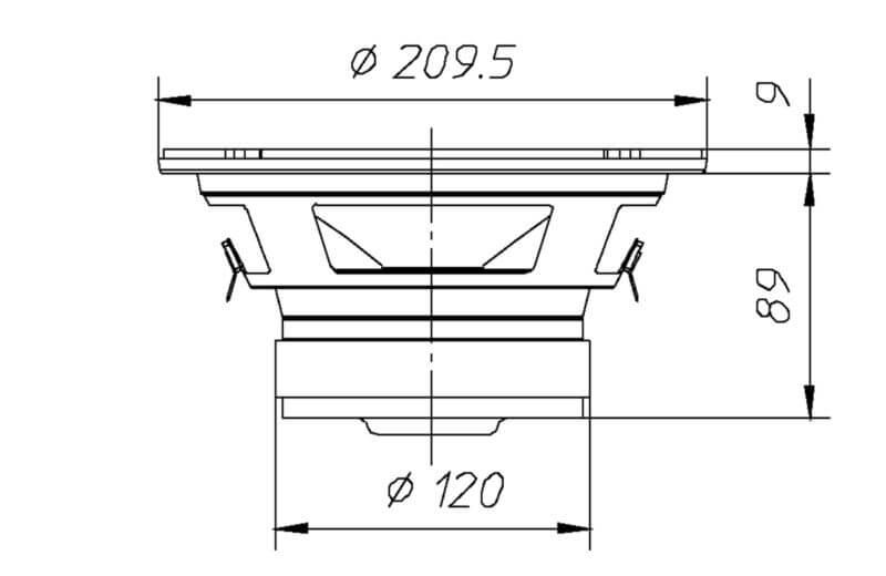 Ciare CS201 subwoofer a doppia bobina da 60+60 W RMS a 4+4 Ohm e diametro 200 mm - TechSoundSystem.com