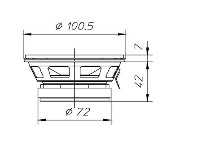 Ciare CW100Z woofer da 100 W e 40 W RMS a 4 Ohm di impedenza con diametro 100 mm - TechSoundSystem.com