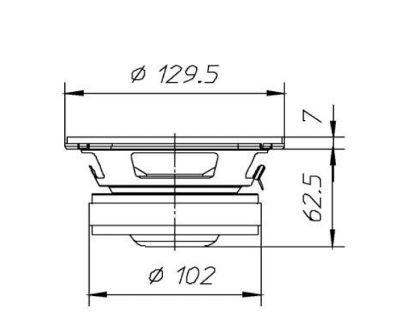 Ciare CW131 woofer con potenza di 180 W e 70 W RMS a 4 Ohm e diametro 130 mm - TechSoundSystem.com