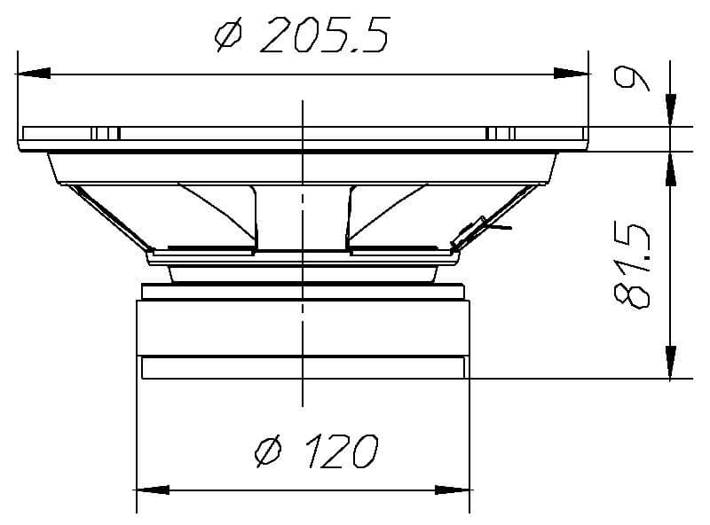 Ciare HW203 woofer da 8" con potenza di 180 W e 80 W RMS a 8 Ohm - TechSoundSystem.com