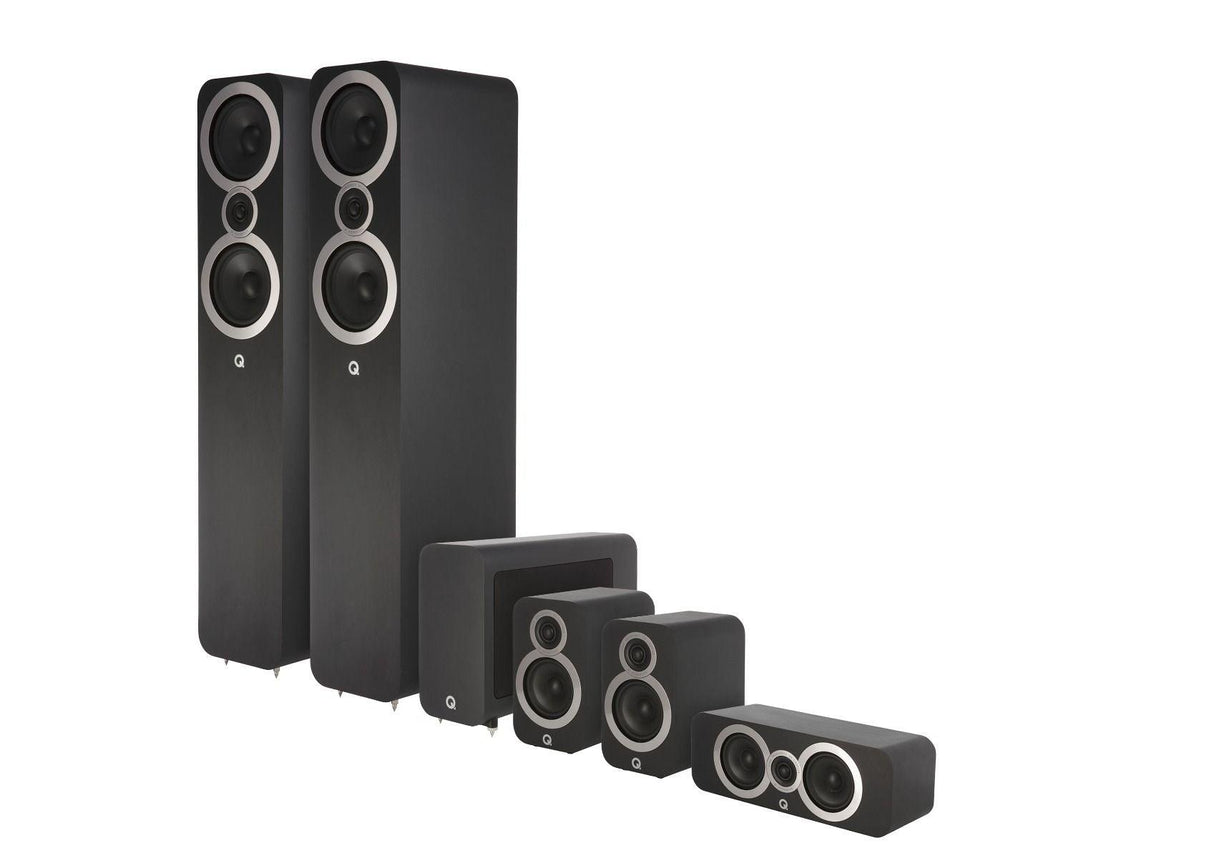 Q Acoustics Q 3050i CINEMA PACK Sistema home cinema completo: 1 cp Q3050i + 1 cp Q3010i + Q3090i Centre + Q3060S subwoofer - TechSoundSystem.com
