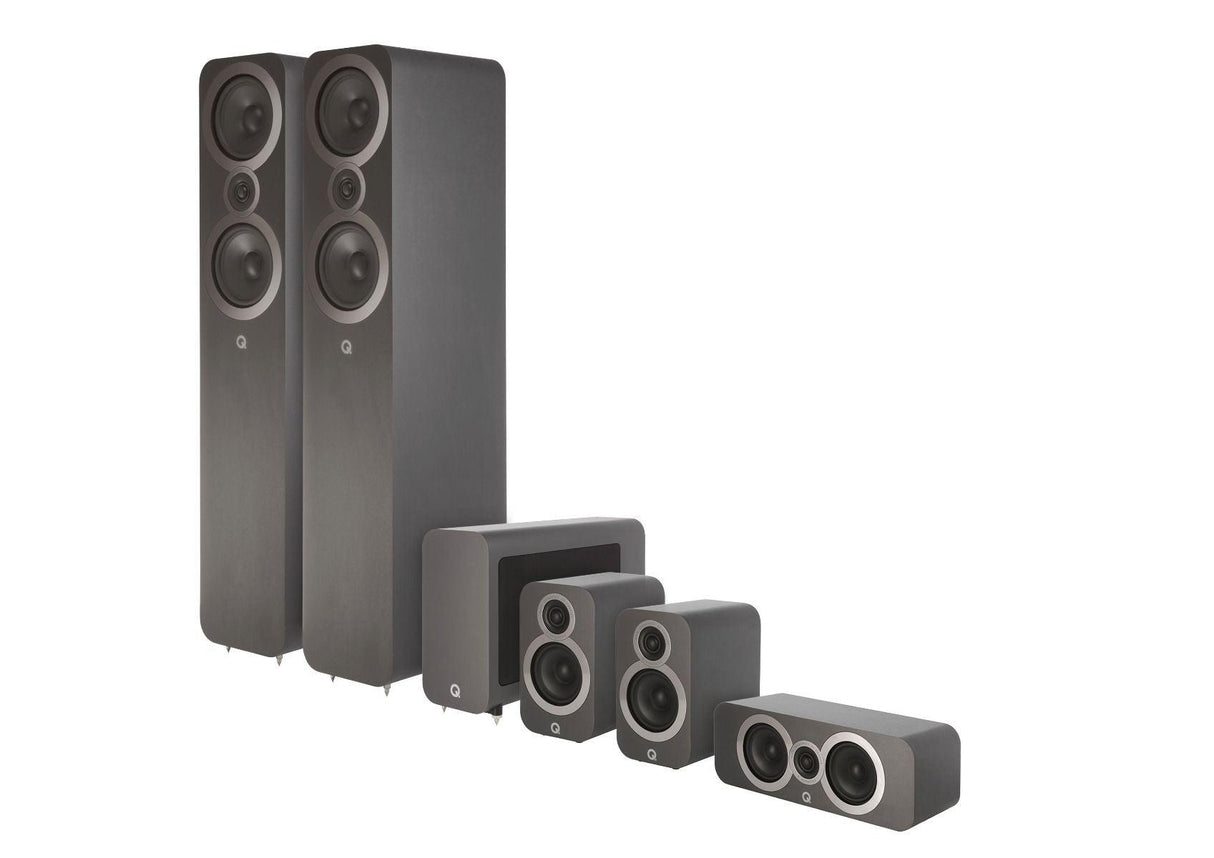 Q Acoustics Q 3050i CINEMA PACK Sistema home cinema completo: 1 cp Q3050i + 1 cp Q3010i + Q3090i Centre + Q3060S subwoofer - TechSoundSystem.com