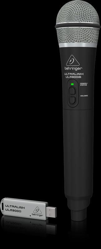 BEHRINGER ULM300-USB ULTRALINK RADIOMICROFONO GELATO PALMARE A MANO 2.4 GHZ + PRATICO RICEVITORE USB X MIXER XENYX Q/QX/CASSE WIRELESS READY - TechSoundSystem.com