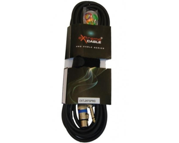 EXTREME JXF5PRO CAVO JACK MONO 1/4" 6.3mm - XLR FEMMINA CAVO AUDIO DI SEGNALE SCHERMATO 5 MT. - TechSoundSystem.com