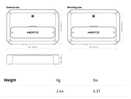 Hertz CP 1.2K amplificatore auto in classe D a 1 canale 1200W
