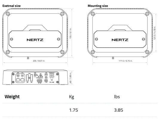 Hertz CP 4.800 amplificatore 4 canali in classe D 760W