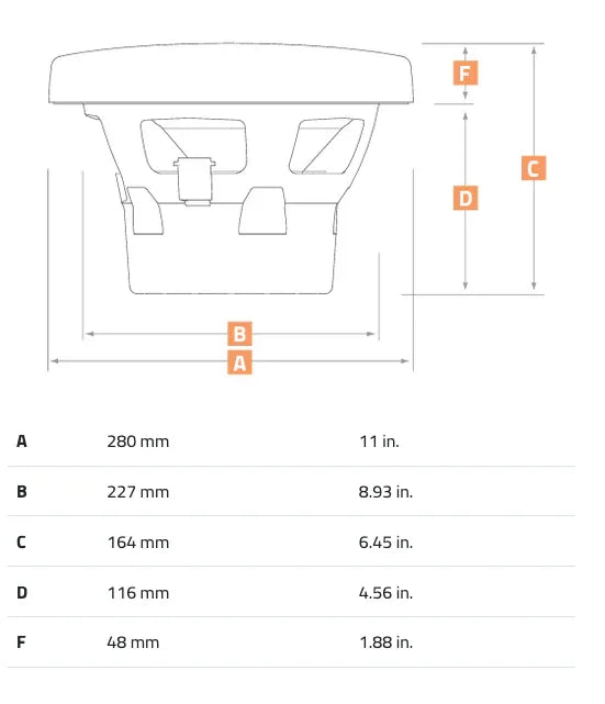 Hertz HMS 10 S2-LD-SW-G Subwoofer nautico 250mm 2 Ohm 600W