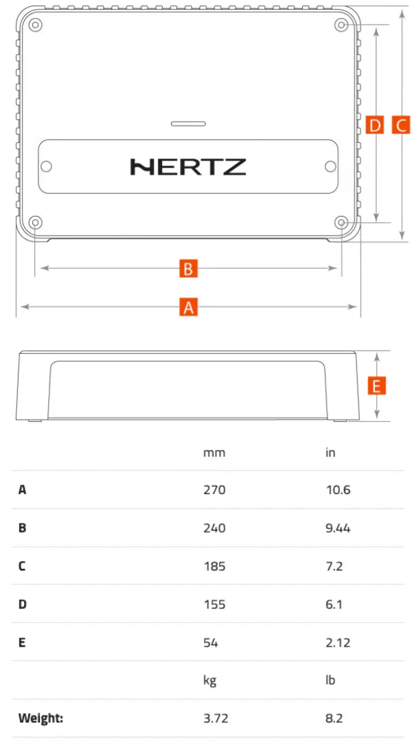 Hertz Venezia V5C 24V amplificatore marino 5 canali 1010W - 24V