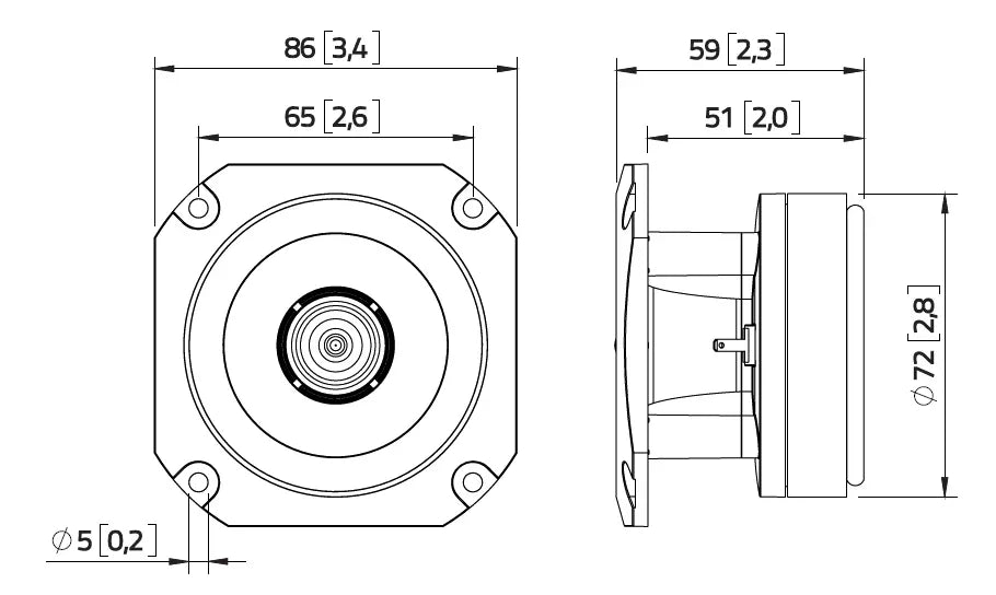 Lavoce BF10.10LA tweeter a compressione 1” 8 Ohm 40W