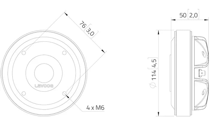 Lavoce DF10.172K driver a compressione 1” 8 Ohm 120W
