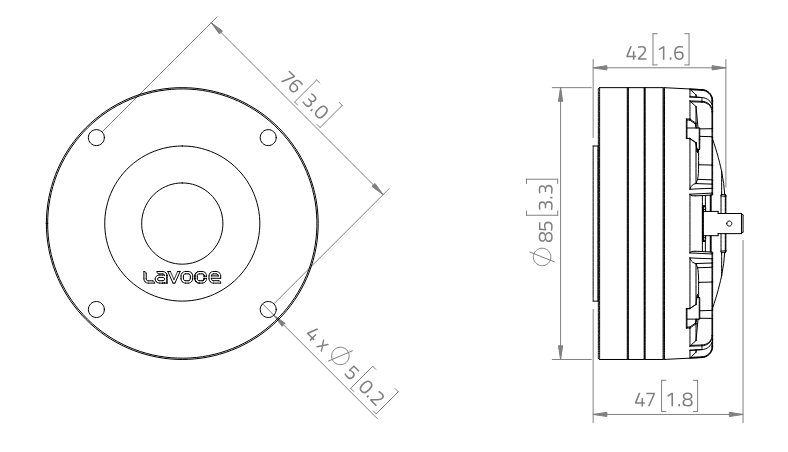 Lavoce DN10.17T driver a compressione da 1” 8 Ohm 110W