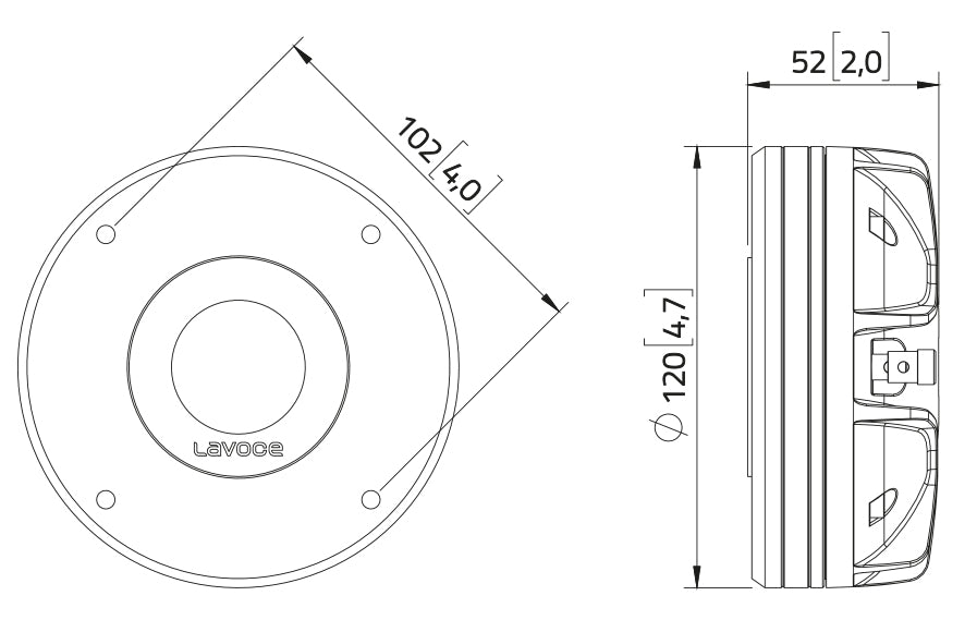 Lavoce DN14.301T driver a compressione da 1,4” 8 Ohm 220W