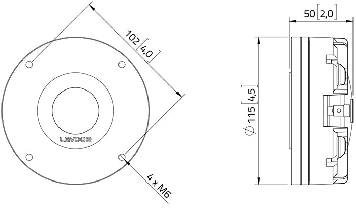 Lavoce DN14.30T driver a compressione da 1,4” 8 Ohm 220W