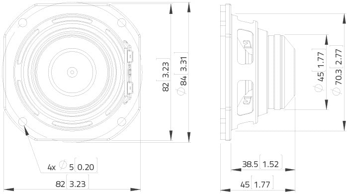 Lavoce FSN030.71 fullrange da 3” 8 Ohm 60W
