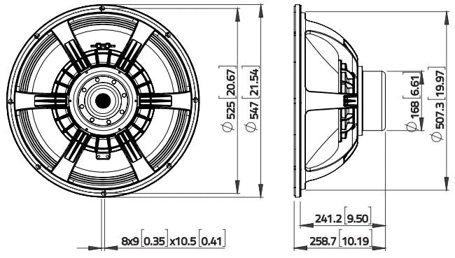 Lavoce SAN214.50 subwoofer da 530mm 8 Ohm 3400W