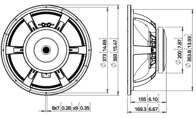 Lavoce WAF153.02 woofer da 380mm 8 Ohm 1000W