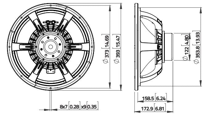 Lavoce WAN153.00 woofer da 380mm 8 Ohm 1000W