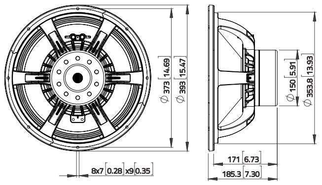 Lavoce WAN154.01 subwoofer da 380mm 8 Ohm 2000W