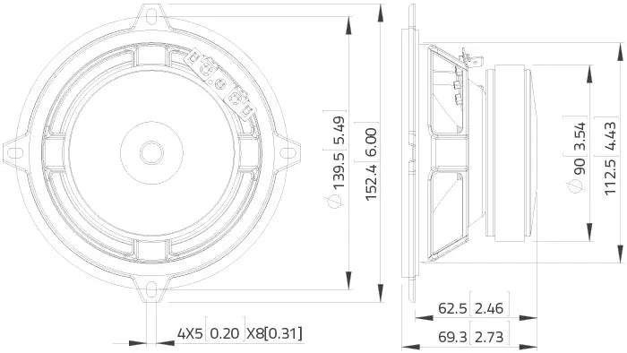 Lavoce WSF051.02 woofer 130 mm 8 Ohm 120W