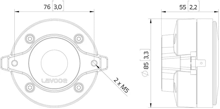 Lavoce DF10.101L driver a compressione 1” 8 Ohm 40W