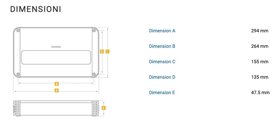 Audison SR 5.600 amplificatore per auto 6 canali classe AB/D 2ohm 4x115W+1x550W