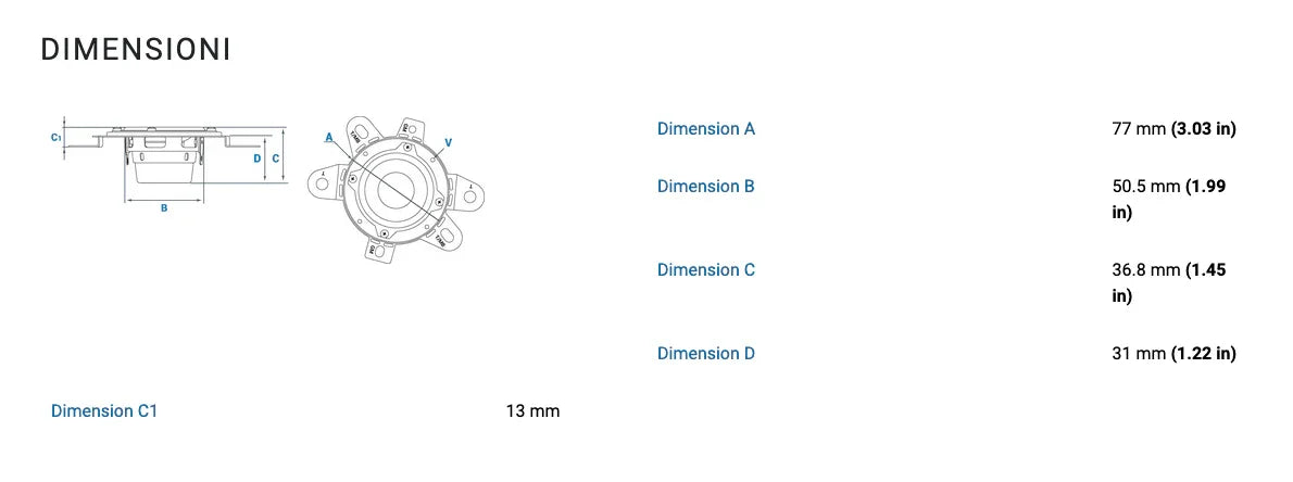 Audison AP 2 MV coppia wide range 50mm 4 ohm 50W