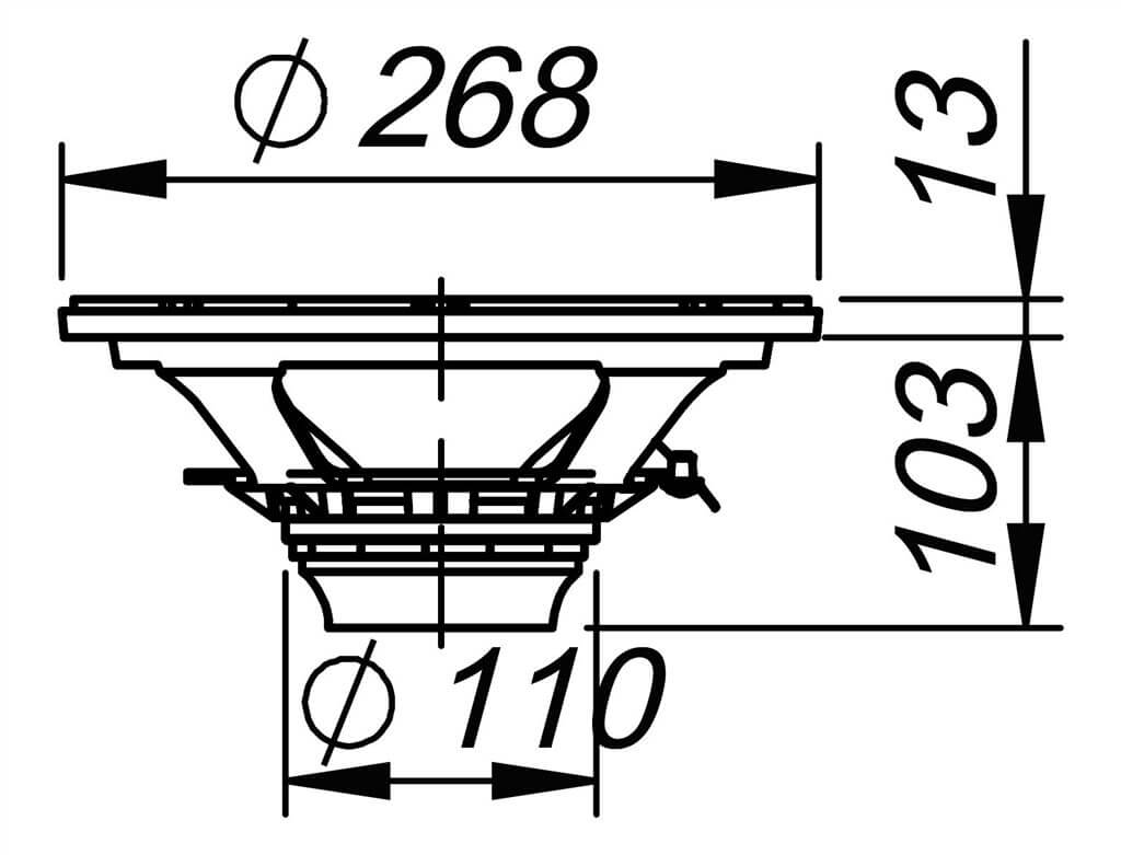 Ciare CMI250ND woofer da 220 W RMS a 4 Ohm e diametro di 10" serie SPL - TechSoundSystem.com