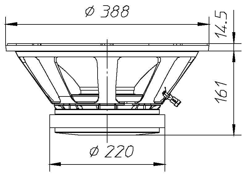 Ciare CW387 woofer con potenza di 1000 W e 500 W RMS a 4 Ohm e diametro di 15” - TechSoundSystem.com